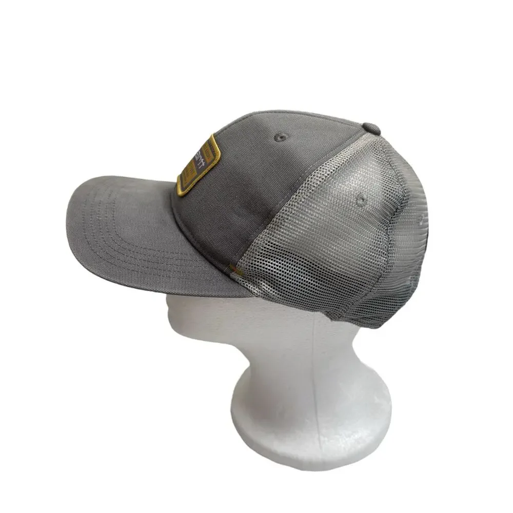 CARHARTT Mesh SnapBack Gray Logo Cap One Size Adult Yellow Hat Trucker